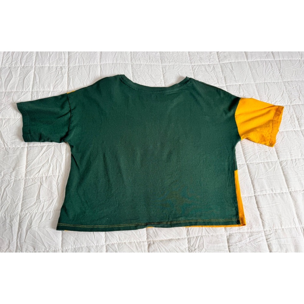Green Bay Packers Cropped T Shirt NFL Small Cheesehead - Picture 7 of 7